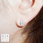 K14ホワイトゴールド キュービックジルコニア ピアス