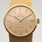 オメガ デ・ヴィル  K18 手巻き レディース 腕時計 ゴールド文字盤 ウォッチ OMEGA DE VIILE 750 18金   ◆2005