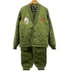 Setagaya Base Setagaya основа стеганная куртка &amp; брюки комплект SIZE L хаки нижний ремонт собака *2006