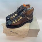  прекрасный товар солнечный to-ni mountain ботинки 8 Santoni мужской Brown SIZE 8 MCEV10182HL *2016