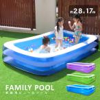 ビニールプール 家庭用 大型 280×170×55cm ゆったり 2気室 高耐久 ファミリー 子供用 ボールプール ペット レジャー 水遊び 砂遊び 熱中症対策 ガーデン