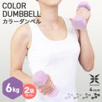 ダンベル 6kg 2個セット カラーダンベル 筋トレ メンズ レディース 女性 鉄アレイ トレーニング エクササイズ ダイエット フィットネス 器具 二の腕 おしゃれ
