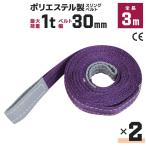 スリングベルト 3m 2本セット ポリエステルスリング 耐荷1000kg 30mm×3m ベルトスリング 運搬用スリング