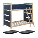  двухъярусная кровать для взрослых ребенок разделение с матрацем одиночный .. модный одиночная кровать платформа из деревянных планок 2 листов BK комплект Oritolito+ Unity Uni ti4 цвет соответствует 