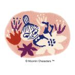 ホットカーペット 床暖房対応 国産 カーペット ラグマット ラグカーペット 絨毯 防ダニ すべり止め 玄関マット 室内 おしゃれ 北欧 75x55cm MOOMIN コバナマット