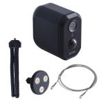 防犯カメラ 監視カメラ 見守りカメラ ペットカメラ 動画 静止画 ワイヤレス 屋外 小型 USB スマホ連動 充電式 どこでもセンサーカメラ 盗難防止ワイヤーセット