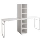 学習机 勉強机 学習デスク 幅180cm 2点セット 組み替え自由 ツインデスク 勉強デスク おしゃれ ワークデスク 子供部屋 Pop 2色対応