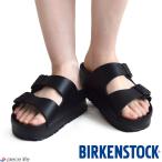 正規取扱店 2025新作 ビルケンシュトック BIRKENSTOCK サンダル レディース アリゾナ フレックス プラットフォーム ナロー 厚底 ブラック 春 夏 秋 1026918
