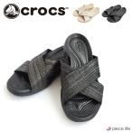 クロックス crocs サンダル Capri Shimmer xband Sandal w カプリ シマー エックス バンド  レディース 春 夏 白 ホワイト 黒 ブラック 204908