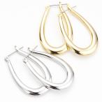 Yahoo! Yahoo!ショッピング(ヤフー ショッピング)楕円フープ 輪っか ピアス チタンポスト 国産 日本製 シルバー ゴールド 爆買