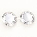 Yahoo! Yahoo!ショッピング(ヤフー ショッピング)スタッドピアス レディース サージカルステンレス316L シェル ラウンド ディスク ストーン デイリー シンプル 金属アレルギー対応 プレゼント 爆買