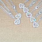 Yahoo! Yahoo!ショッピング(ヤフー ショッピング)ブレスレット 3粒のラインストーンが入ったハートモチーフチェーンブレスレット 爆買