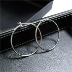 メタリックフープピアス チタンポスト シルバー ゴールド 直径40mm 爆買