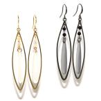 Yahoo! Yahoo!ショッピング(ヤフー ショッピング)ラインストーンが楕円型フープの中でゆれるフックピアス渋谷有名ファッションビル 銀座 新宿な 爆買