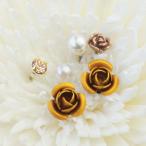 Yahoo! Yahoo!ショッピング(ヤフー ショッピング)立体的なバラのピアスとほか合計6点セット ローズモチーフ サージカルステンレス製ポスト 爆買