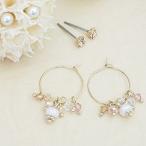 Yahoo! Yahoo!ショッピング(ヤフー ショッピング)フェイクパールのじゃらじゃらフープピアス パール ストーン合計6点セット 春夏秋冬 大人気 爆買