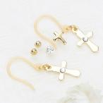 Yahoo! Yahoo!ショッピング(ヤフー ショッピング)ナパNAPA フックピアス スタッドピアス 6点セット 樹脂ポスト ノンアレルギー クロスフリンジ 小粒クロス