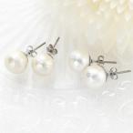 Yahoo! Yahoo!ショッピング(ヤフー ショッピング)スタッドピアス チタン製ポスト ステンレスキャッチ コットンパール シンプル 上品 爆買