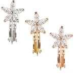 Yahoo! Yahoo!ショッピング(ヤフー ショッピング)イヤリング 柔らかタッチで痛くない フラワーモチーフ ニッケルフリー ラインストーン 爆買