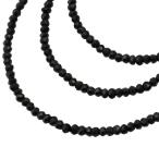 ブラックスピネルネックレス レディース メンズ チェーン シルバー925 ララクリスティー