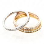 低アレルギーリング ラインストーン サージカルステンレス 上品 シンプル 細身 華奢 デイリー レディース ギフト プレゼント 爆買