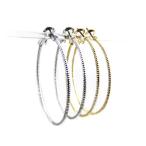 Yahoo! Yahoo!ショッピング(ヤフー ショッピング)大ぶりフープピアス ロープのようなねじり模様を刻んだリングピアスシルバー ゴールドの2色 爆買