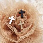 Yahoo! Yahoo!ショッピング(ヤフー ショッピング)クロスピアス フラット ワンポイントピアス ちょうどいいボリューム感 シルバー ゴールド ブラック 爆買