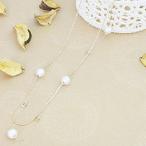 Yahoo! Yahoo!ショッピング(ヤフー ショッピング)ロングネックレス レディース ペンダント ゴールドチェーンにコットンパール