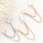 Yahoo! Yahoo!ショッピング(ヤフー ショッピング)スタッドピアス 2ホール チタン製ポスト 低アレルギー キュービックジルコニア