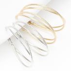 Yahoo! Yahoo!ショッピング(ヤフー ショッピング)大ぶりクロスリングピアス チタン製ポスト 低金属アレルギー サークル ダブル フープ カジュアル 上品