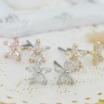 Yahoo! Yahoo!ショッピング(ヤフー ショッピング)スタッドピアス ニッケルフリー チタン製ポスト フラワーピアス キュービックジルコニア マ