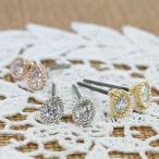 Yahoo! Yahoo!ショッピング(ヤフー ショッピング)スタッドピアス ニッケルフリー チタン製ポスト しずくピアス キュービックジルコニア しず