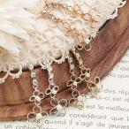 Yahoo! Yahoo!ショッピング(ヤフー ショッピング)チタン製ポスト 大小のフラワーモチーフがぶら下がったスタッドピアス 中央にはフェイクパール 爆買