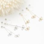 Yahoo! Yahoo!ショッピング(ヤフー ショッピング)ノンホールピアス ワイヤーフリンジリボン りぼん ラインストーン 樹脂ポスト