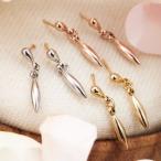 Yahoo! Yahoo!ショッピング(ヤフー ショッピング)日本製 K18製ポスト ティアドロップとマーキスモチーフのピアス 雫の下で揺れ動く 18金