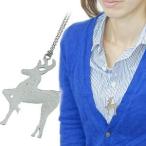 Yahoo! Yahoo!ショッピング(ヤフー ショッピング)ネックレス ペンダント トナカイモチーフ ウインターシリーズ プレートネックレス アジャスター付 レディース クリスマス プレゼント 秋冬 大人気 爆買
