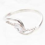 Yahoo! Yahoo!ショッピング(ヤフー ショッピング)レディースリング シルバー925製 ピンキー リーフカット マーキーズ キュービックジルコニア カーブライン ツイストライン シンプル  春夏 爆買