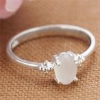 Yahoo! Yahoo!ショッピング(ヤフー ショッピング)オーバル型のムーンストーンがキラめくリング ピンキーリング シルバー925製 silver925 天然石 6月誕生石 シルバーアクセ レディース  春夏 爆買