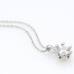 Yahoo! Yahoo!ショッピング(ヤフー ショッピング)ネックレスペンダント シルバー925製 キュービックジルコニア ショートネックレス 1粒 ミルククラウン 爆買