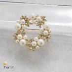 ブローチ パール 上品 リース レディース MD2