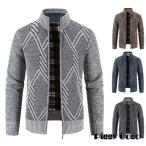  Golf жакет Golf одежда кардиган мужской Golf вязаный толстый .. воротник осень-зима обратная сторона боа обратная сторона ворсистый мужской вязаный ko-ti gun свитер casual длинный рукав 