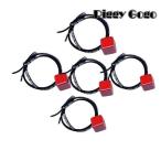 5本アクリルダブルヘアリングポニーテールホルダー弾性ロープバンドキューブ