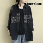 デニムシャツ ダンガリーシャツ  羽織 レディース 大人カジュアル 大人可愛い デニムコート　秋　カジュアル デニム 春 夏 秋 冬 厚手 大きめデニムシャツ レデ