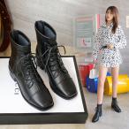 編み上げ ショートブーツ ヒール ブーティ アンクルブーツ チャンキーヒール 黒 茶 袴 ブーツ おしゃれ かわいい 3E 歩きやすい 疲れない 幅広 甲高