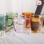 マグカップ ギフト 父の日 母の日 二重ガラスカップ ガラス 食器 ティーカップ カップ コーヒーカップ 北欧 コップ マグ 耐熱ガラス カフェ風 洋食器 おしゃれ