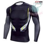 コンプレッションインナー メンズ 加圧 シャツ コンプレッションウェア 長袖 冷感 コンプレッション スポーツ トレーニングウェア