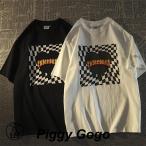 ショッピングペア カップル Tシャツ レディース 半袖 トップス ゆるTシャツ 丸首 大きいサイズ プルオーバー カジュアル 着痩せ 上着 夏新作 可愛い ペアルック カップル