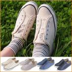 スニーカー レディース スリッポン マリンシューズ 紐なし FRANCAIS MARIN SHOES SWR5039SB スカイブルー 24.5cm スパイス SPICE