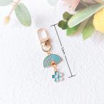 和風桜の扇子キーホルダー青合金滴油...