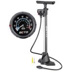 BETO 自転車 空気入れ 仏式/英式 米式 大型ゲージ付き 160psi/11bar ロードバイク/クロスバイク/シティサイクル/MTBなど対応 フロアポンプ ロングホ
